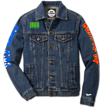 Regular Fit Painted Denim Jacket | boohooMAN USA