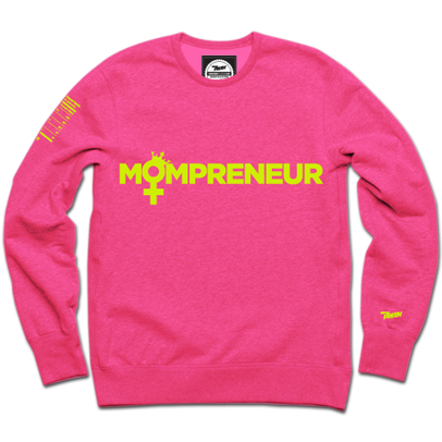 Mompreneur Neon Pink Crewneck