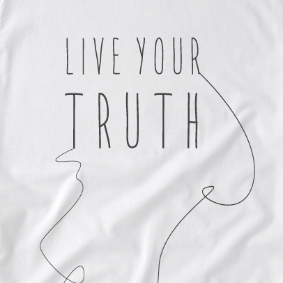 Live Your Truth White Tee